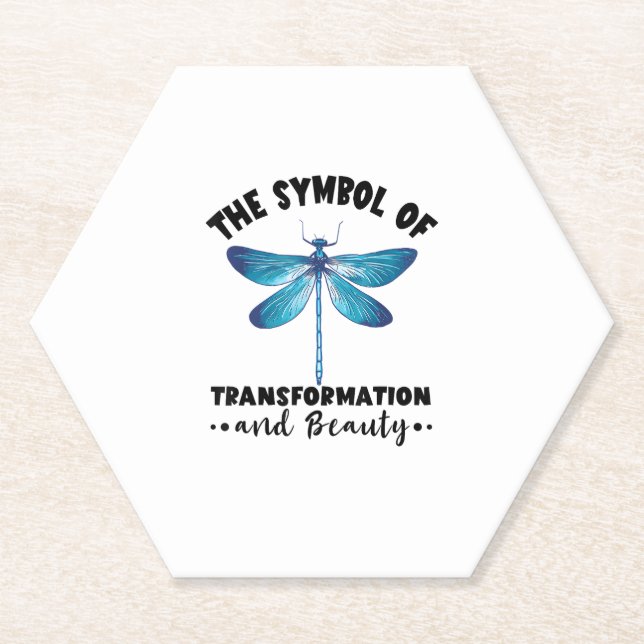 Dragonflies Transformation Beauty Nature Insect Dr Paper Coaster (Front)