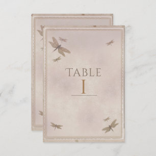 Dragonflies Vintage Dragonfly Chic Numéro de table