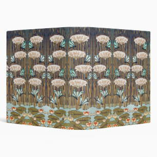 Dragonflies Water Lilies Marsh Art Nouveau Binder
