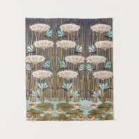 Dragonflies Water Lilies Marsh Art Nouveau