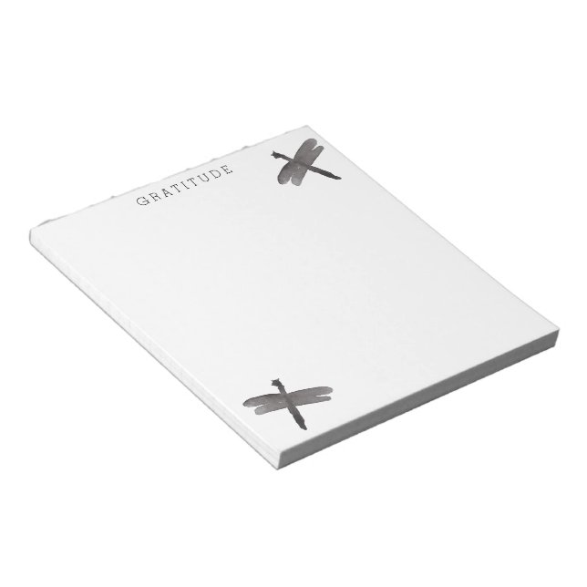 Dragonflies Watercolor Gratitude Notepad (Angled)