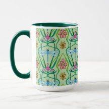 Dragonflies Whimsical Big Mug