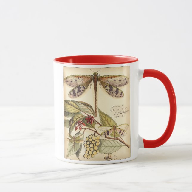 Dragonflies with Leaves and Fruit Mug (Right)