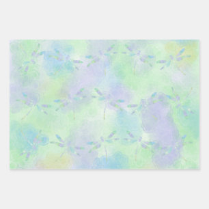 Dragonflies Wrapping Paper Sheets