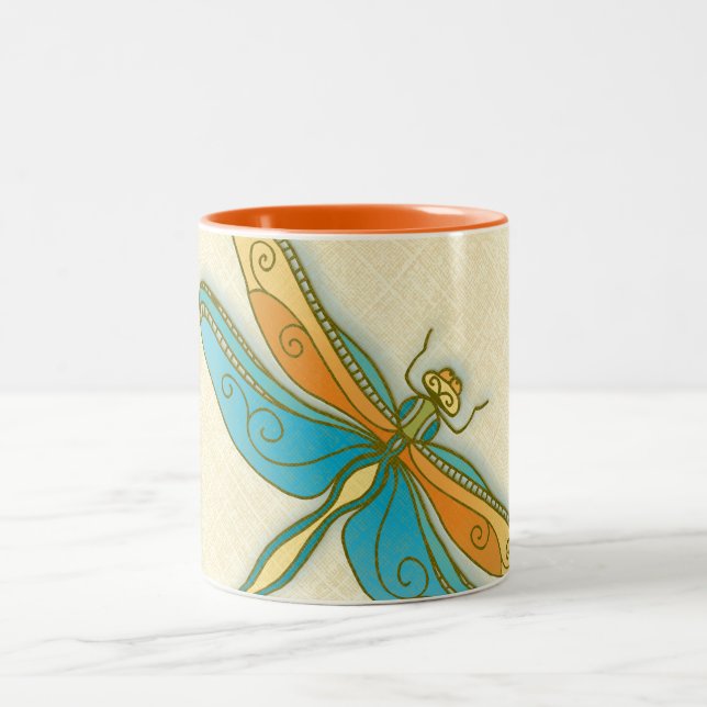 Dragonfly 11 oz Two-Tone Mug (Center)