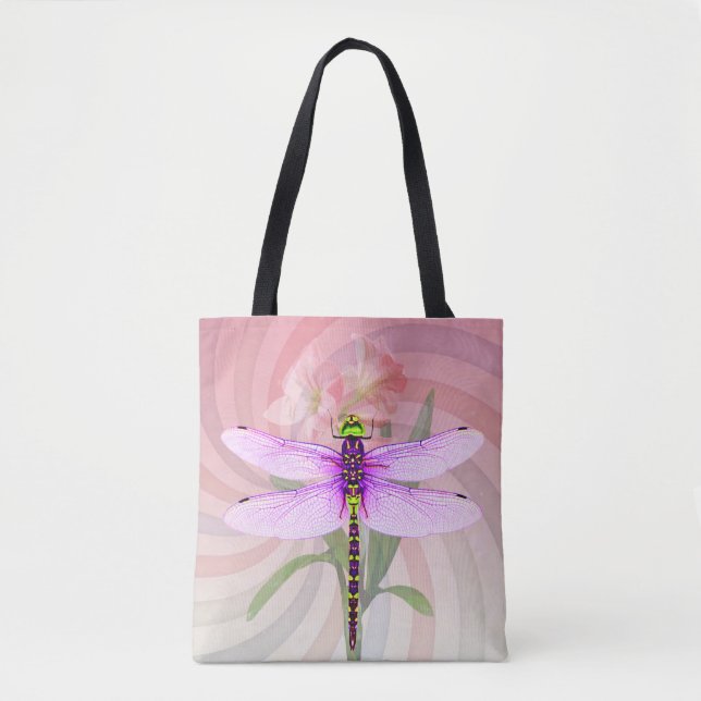  Dragonfly 1960’s Theme Tote Bag (Front)