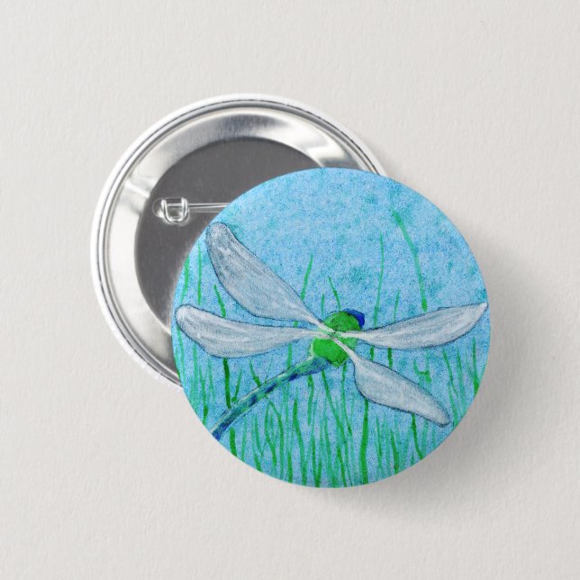 Dragonfly 2 Inch Round Button (Front & Back)