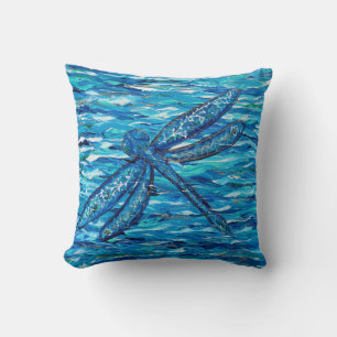 Dragonfly 2 throw pillow