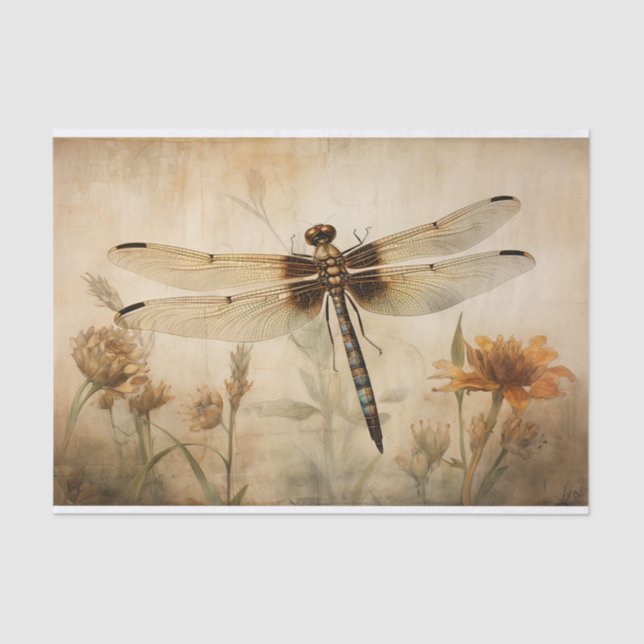 Dragonfly 3 Decoupage Paper (Front)
