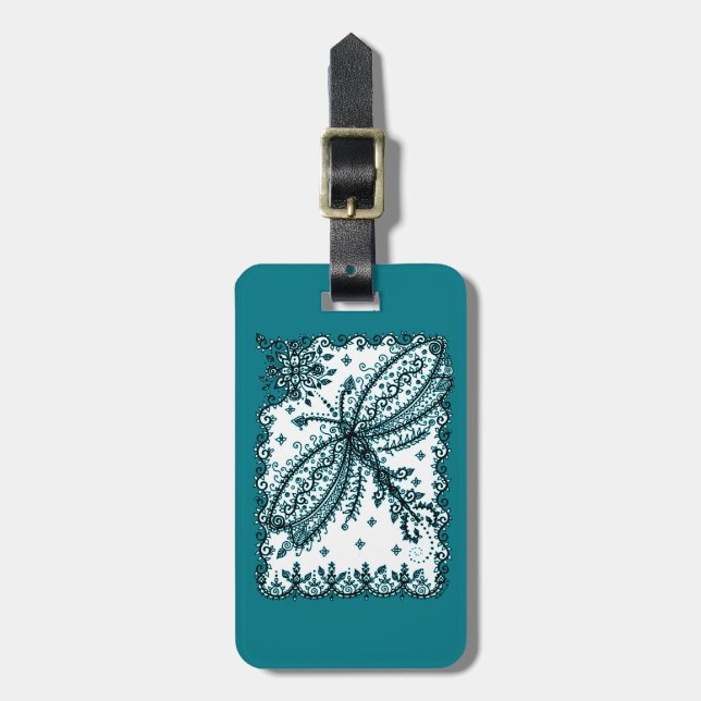Dragonfly 5 luggage tag (Front Vertical)