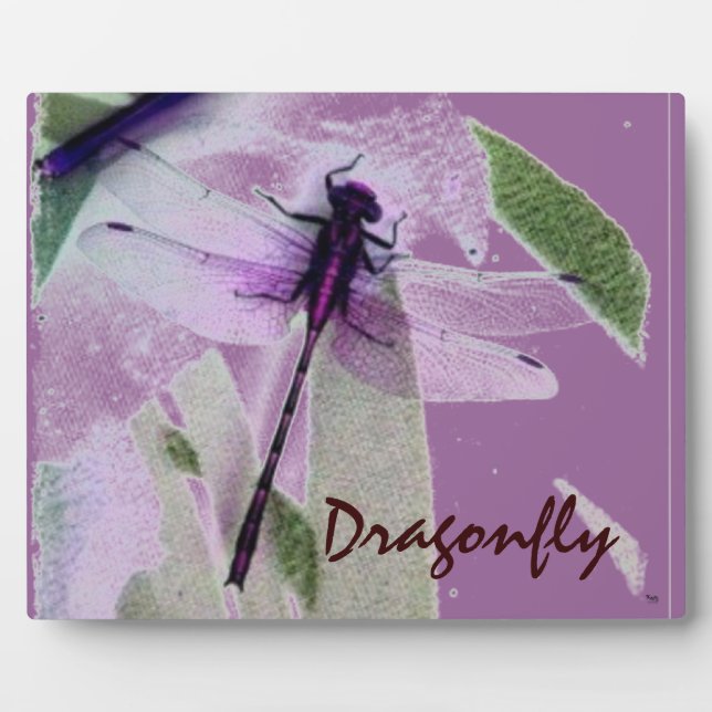 Dragonfly Abstract Art Plaque (Front)