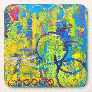 Dragonfly Abstract Coaster Set