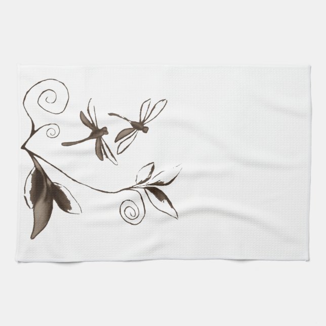 Dragonfly Abstract Kitchen Towel (Horizontal)