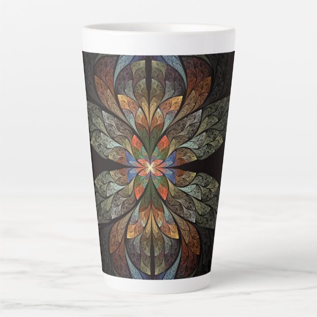 Dragonfly Abstract Latte Mug (Front)