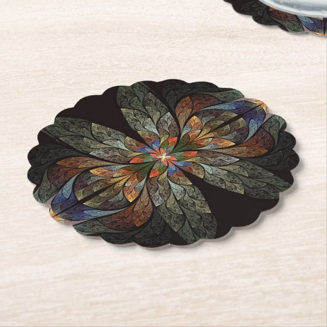 Dragonfly Abstract Paper Coaster (Angled)