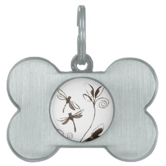 Dragonfly Abstract Pet Tag