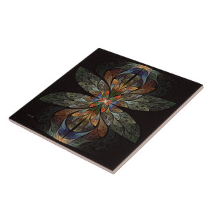 Dragonfly Abstract Tile