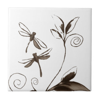 Dragonfly Abstract Tile