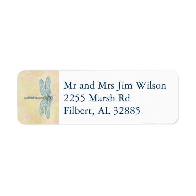 Dragonfly address label (Front)