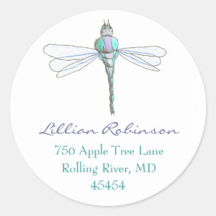 Dragonfly address label