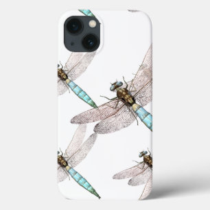 Dragonfly Air Force on White Background iPhone 13 Case