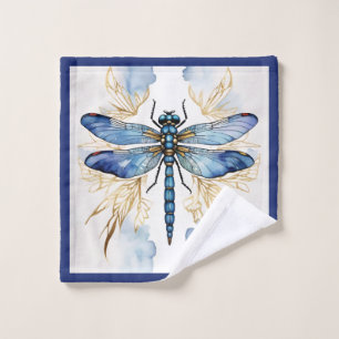 Dragonfly Alcohol Ink Wash Cloth