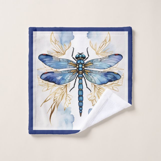Dragonfly Alcohol Ink  Wash Cloth (Wash Cloth)