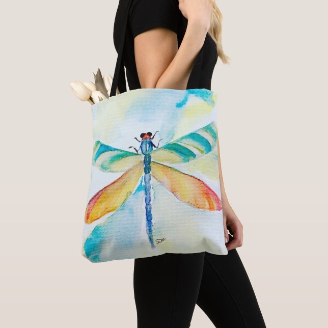 Dragonfly All-Over Print ShoulderTote Tote Bag (Close Up)