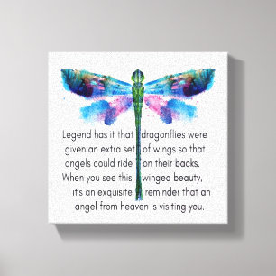 Dragonfly and Angels Canvas Print
