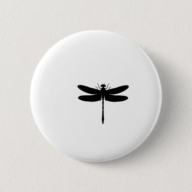 Dragonfly and Moon TSHIRT 2 Inch Round Button (Front)
