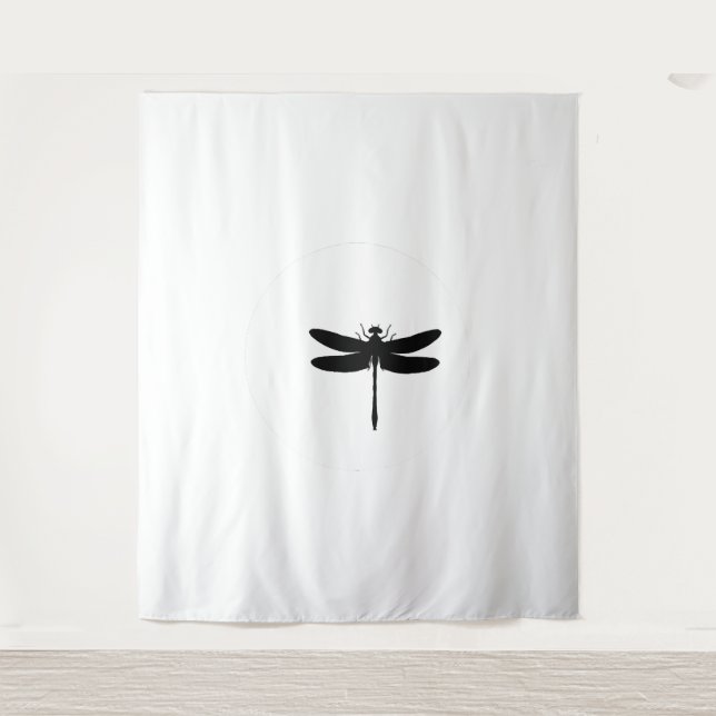 Dragonfly and Moon TSHIRT Tapestry (Front)