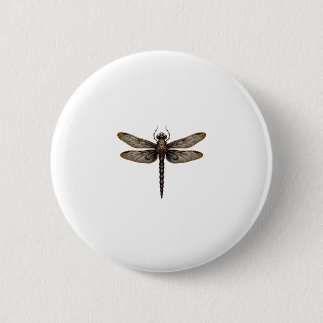 Dragonfly Animal Art Graphic Dragonfly (2) 2 Inch Round Button (Front)