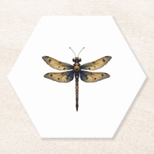 Dragonfly Animal Art Graphic Dragonfly (3) Paper Coaster