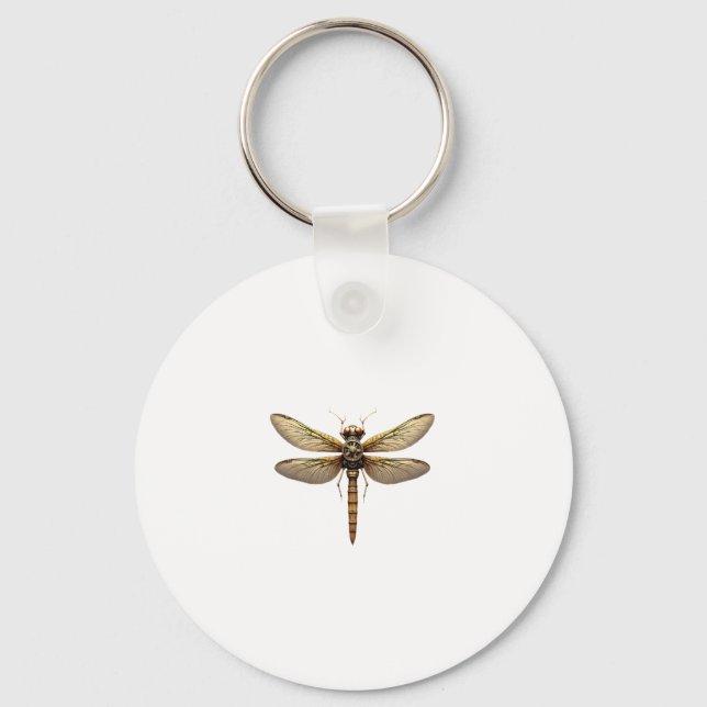 Dragonfly Animal Art Graphic Dragonfly Keychain (Front)