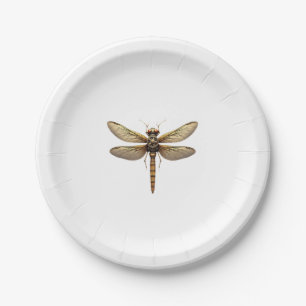 Dragonfly Animal Art Graphic Dragonfly Paper Plate
