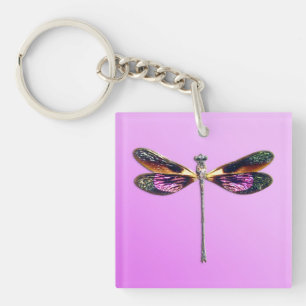 Dragonfly - argent, or, violet et noir