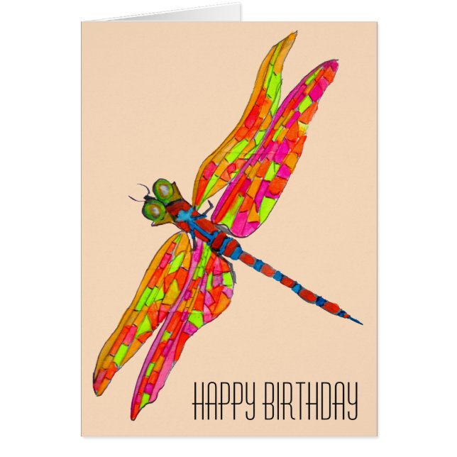 Dragonfly art birthday (Front)