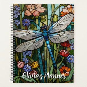 Dragonfly art boho floral botanical  planner