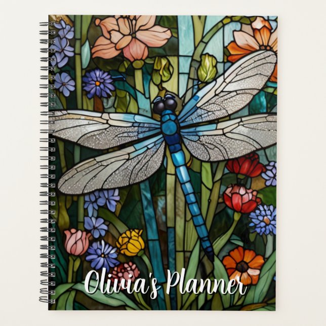 Dragonfly art boho floral botanique (Devant)