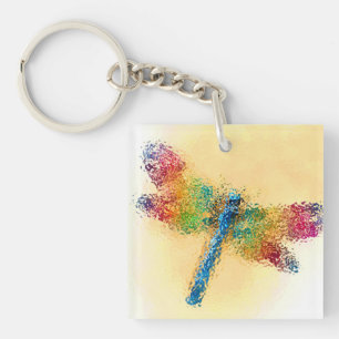 Dragonfly Art Keychain
