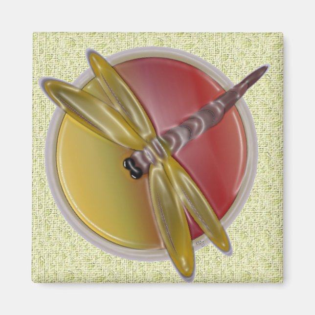 Dragonfly Art Magnet (Front)