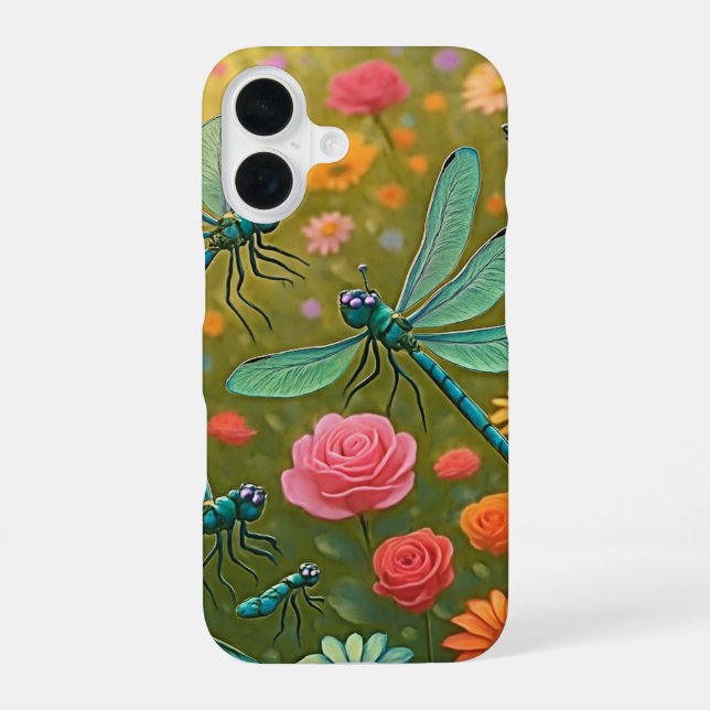 Dragonfly Babies iPhone 16 Case (Back)