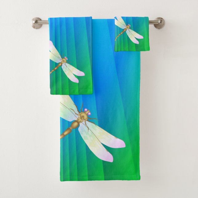 Dragonfly Bath Towel Set (Insitu)