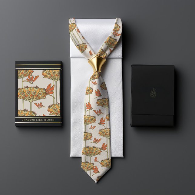 Dragonfly Belle Epoque Art Nouveau Wedding Tie (Creator Uploaded)
