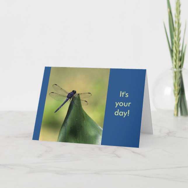 Dragonfly birthday card (Front)