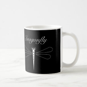 Dragonfly - Black 11 oz Classic White Mug