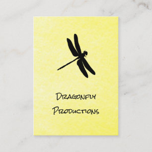 Dragonfly (black) yellow texture business card