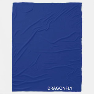 Dragonfly blue colour name fleece blanket