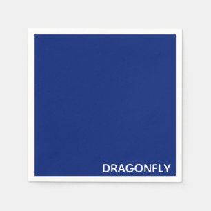 Dragonfly blue colour name napkin