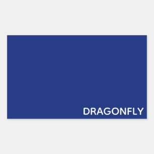 Dragonfly blue colour name sticker